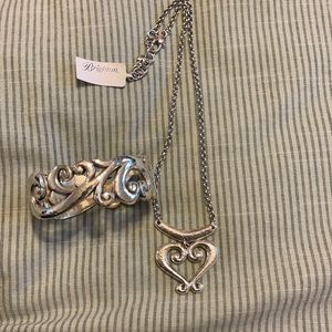 Brighton genoa heart necklace and matching bracelet.